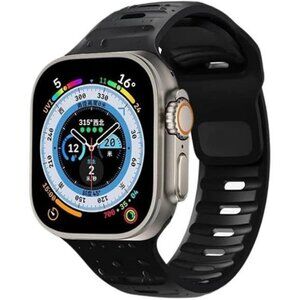 Soft Silicone Strap Compatible with Apple Watch Band For Ultra Wristband